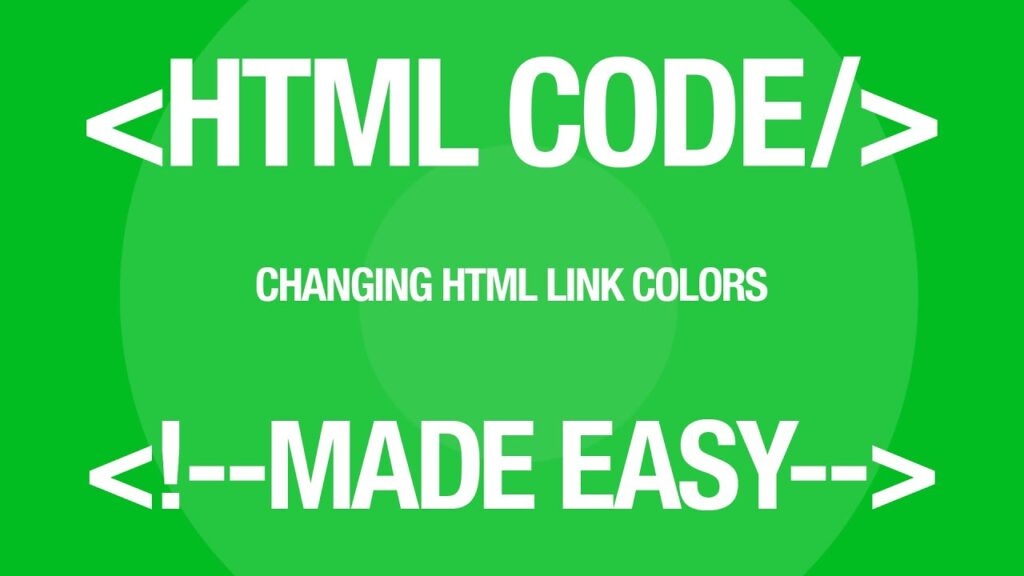 Web Design Tutorial Changing HTML Link Color - Guapify - Building Black ...