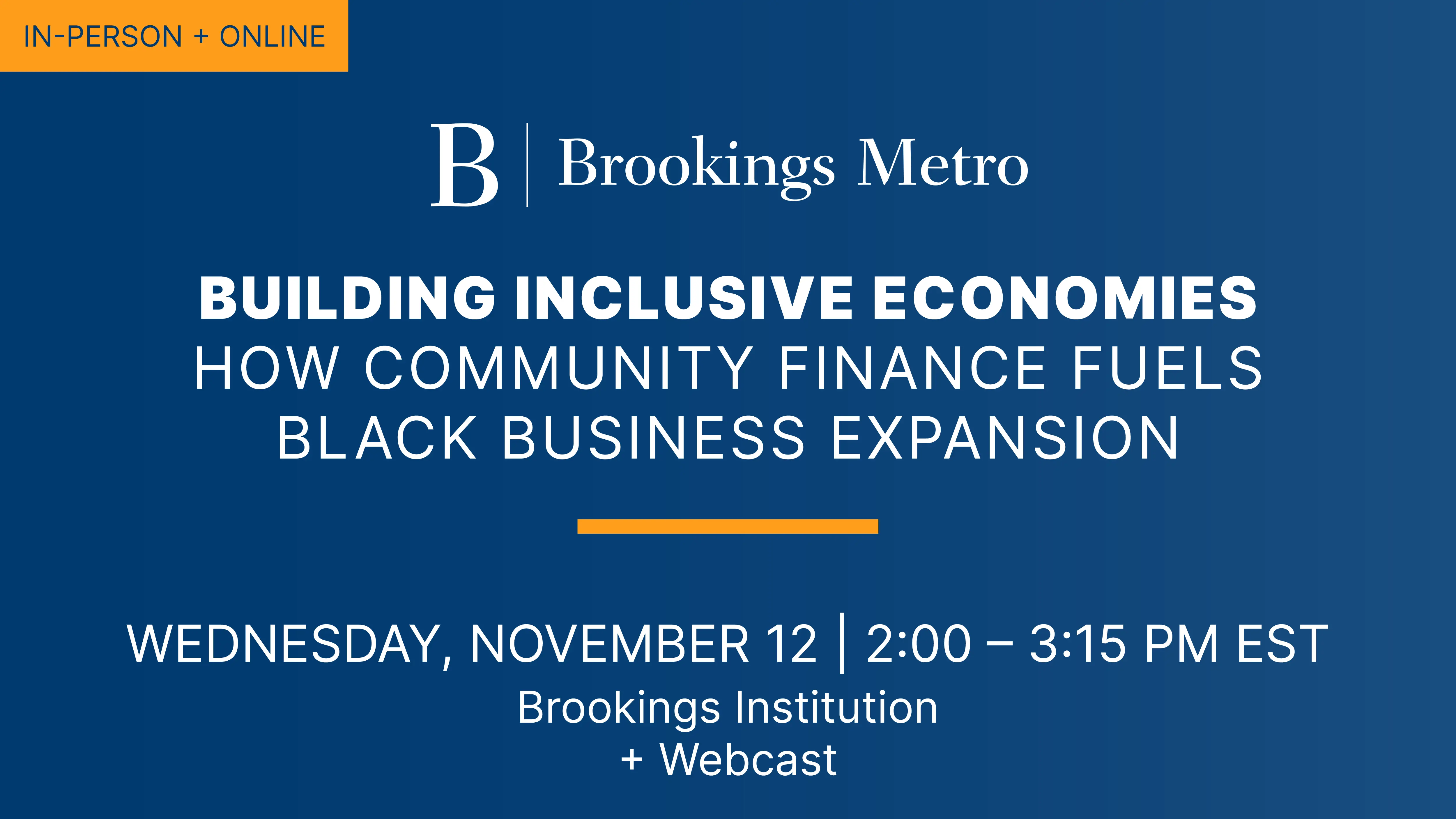 Building inclusive economies | Brookings