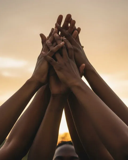 Community members supporting each other in financial empowerment